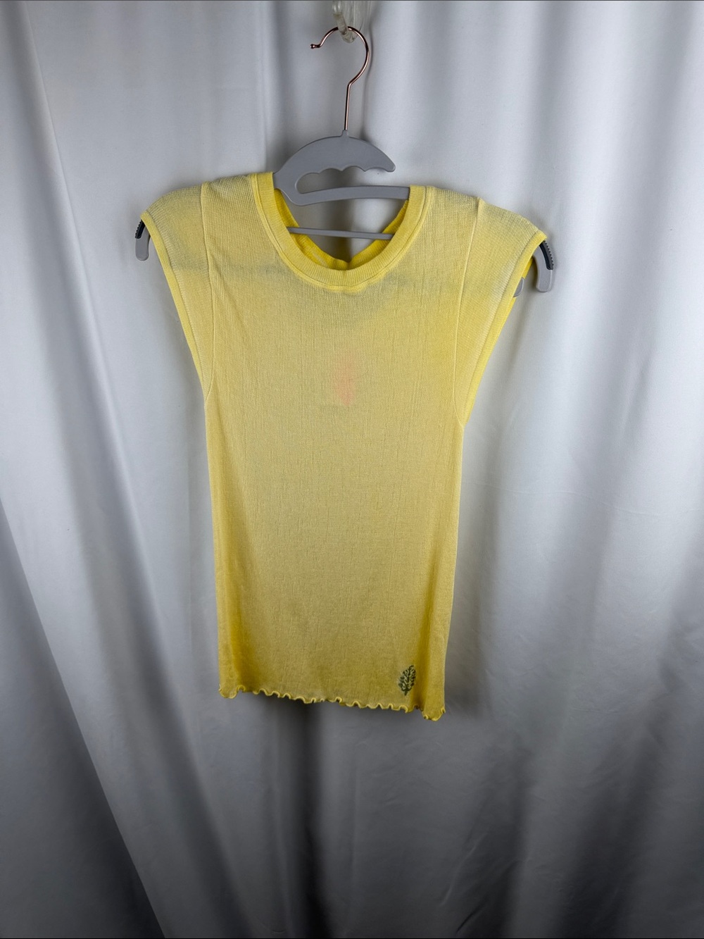 FP Movement by Free People Pale Yellow Lightweight Knit Tee